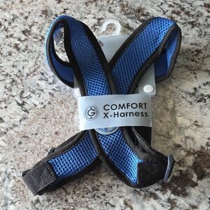 Gooby Pet Blue and Black Comfort X-Harness
